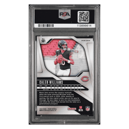 Caleb Williams PSA 10 2024 Panini Prizm Silver Prizm Card #301