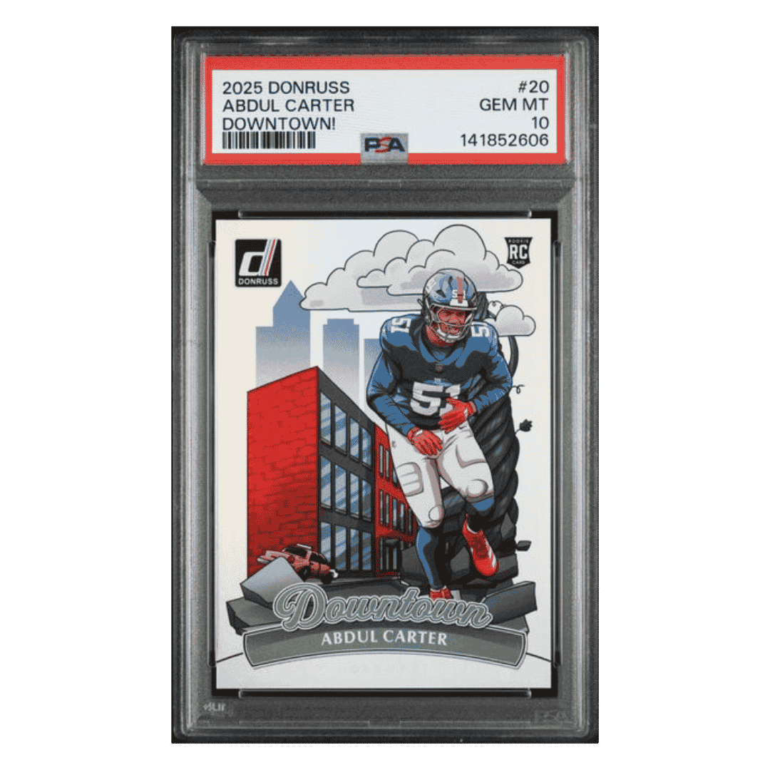 Abdul Carter PSA 10 2025 Donruss Downtown! Rookie RC Card #20