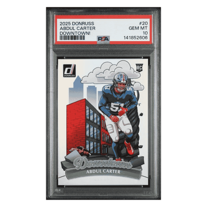 Abdul Carter PSA 10 2025 Donruss Downtown! Rookie RC Card #20