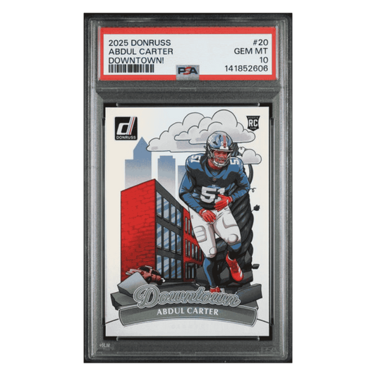 Abdul Carter PSA 10 2025 Donruss Downtown! Rookie RC Card #20
