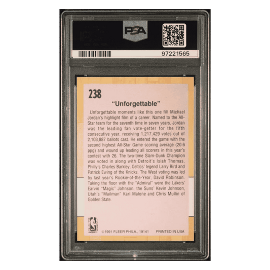 1991 All Star Game PSA 9 1991 Fleer Unforgettable Card #238