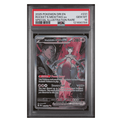 Rocket's Mewtwo ex PSA 10 2025 Pokemon Destined Rivals English Special Illustration Rare Card #231
