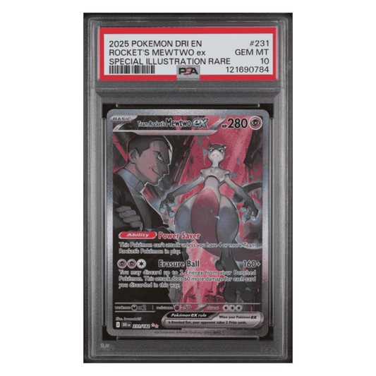 Rocket's Mewtwo ex PSA 10 2025 Pokemon Destined Rivals English Special Illustration Rare Card #231