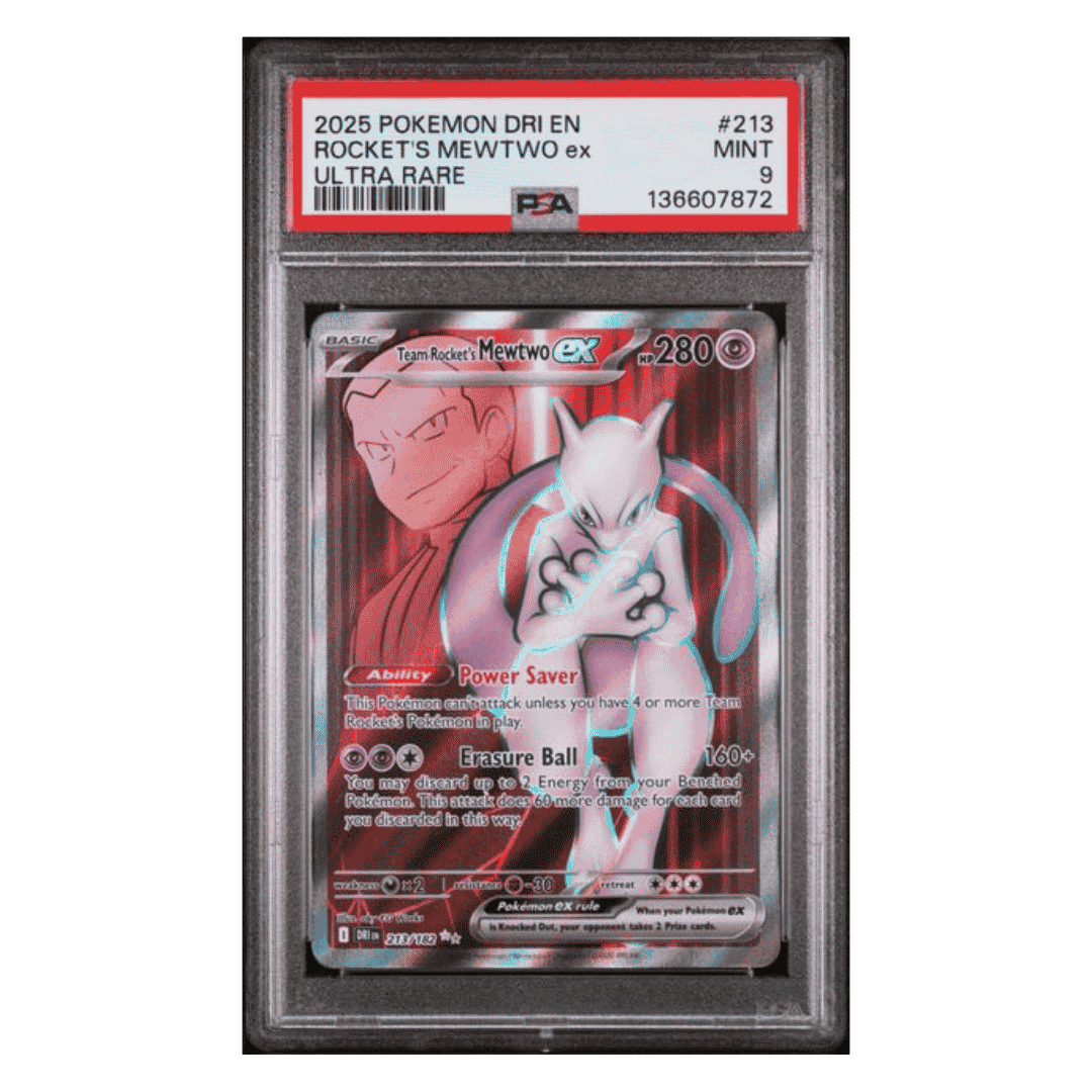 Rocket's Mewtwo ex PSA 9 2025 Pokemon Destined Rivals English Ultra Rare Card #213