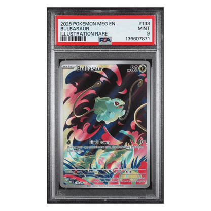 Bulbasaur PSA 9 2025 Pokemon Mega Evolution English Illustration Rare Card #133