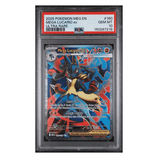 Mega Lucario ex PSA 10 2025 Pokemon Mega Evolution English Ultra Rare Card #160
