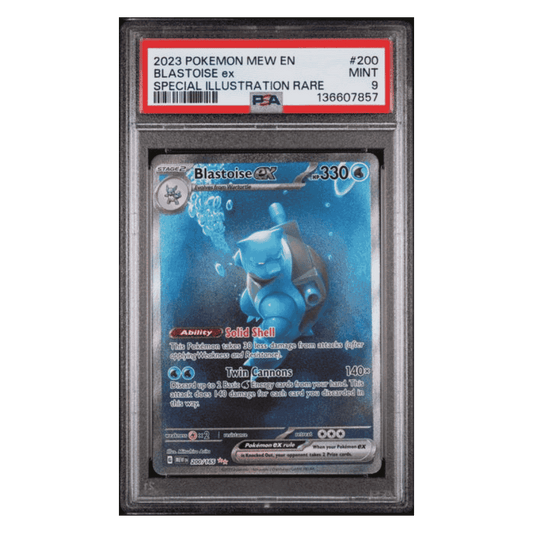 Blastoise ex PSA 9 2023 Pokemon Mew English Special Illustration Rare Card #200