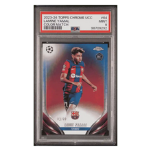 Lamine Yamal PSA 9 2023-24 Topps Chrome UEFA Club Competitions Color Match Rookie RC Card #64