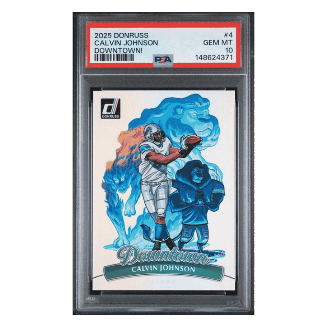 Calvin Johnson PSA 10 2025 Donruss Downtown Card #4