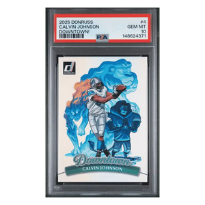Calvin Johnson PSA 10 2025 Donruss Downtown Card #4
