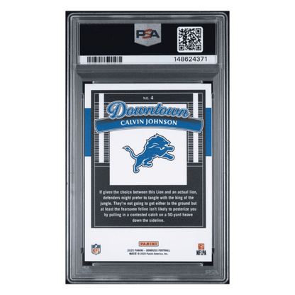 Calvin Johnson PSA 10 2025 Donruss Downtown Card #4