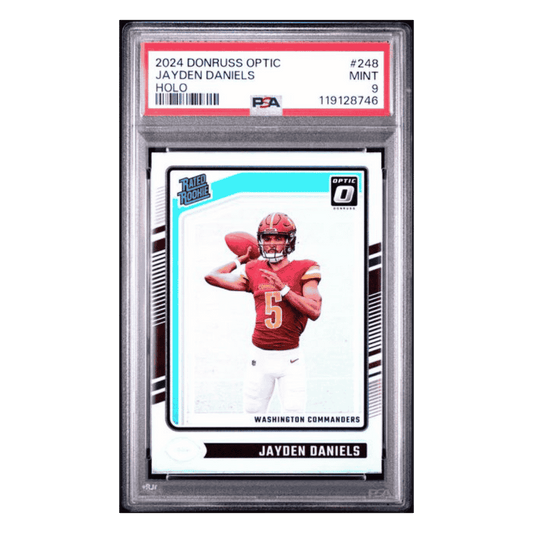 Jayden Daniels PSA 9 2024 Panini Donruss Optic Holo Rated Rookie Card #248