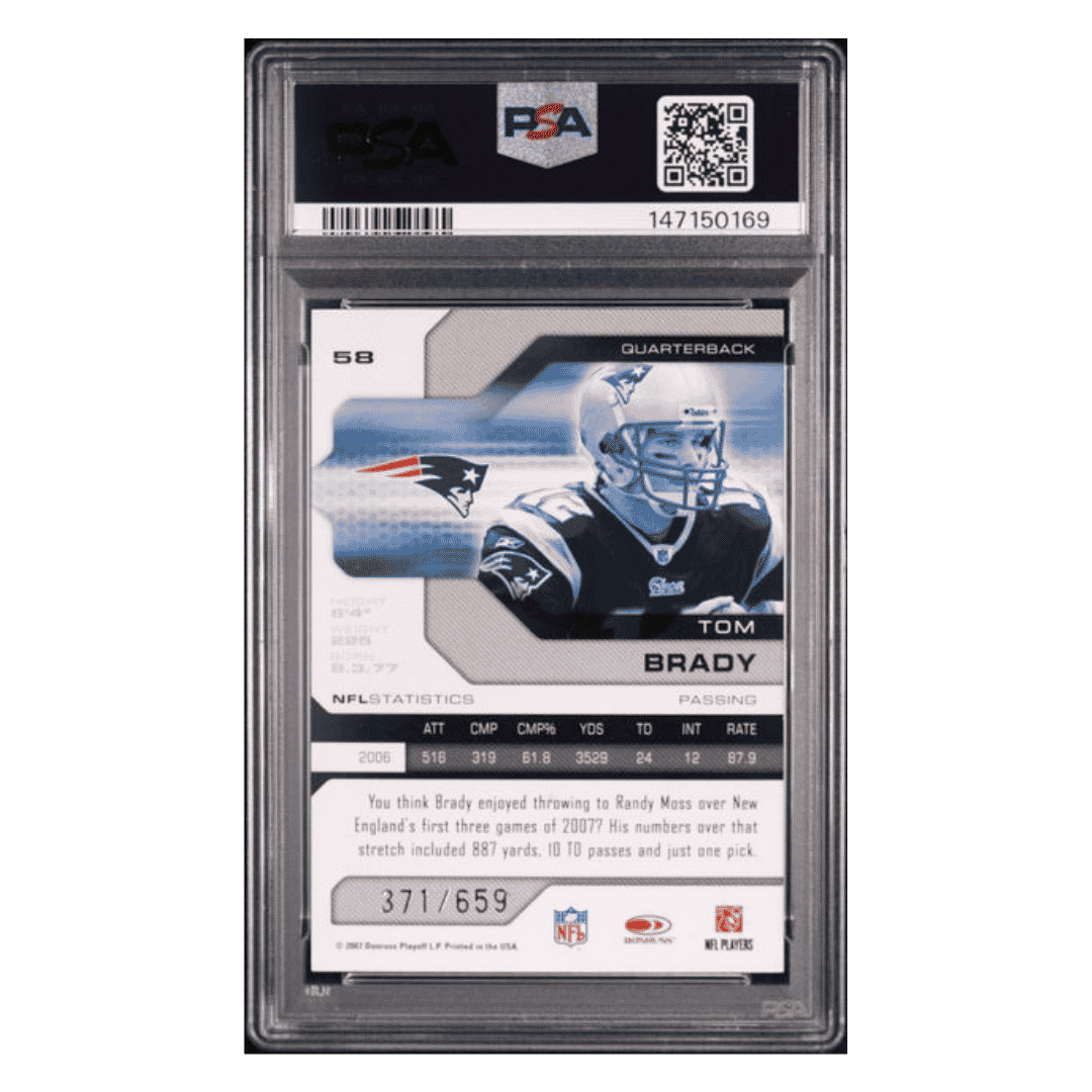 Tom Brady PSA 9 2007 Leaf Limited Card #58