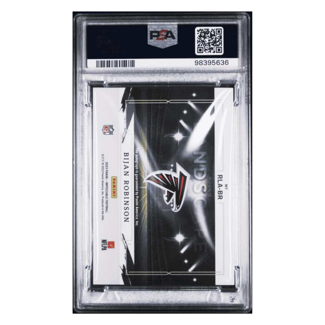 Bijan Robinson PSA 10 2023 Panini Impeccable Rookie Landscape Autograph Silver #d/ 75 POP 1 Card #RLABR