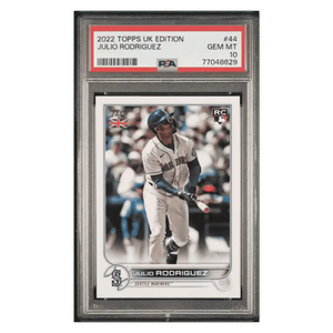 Julio Rodriguez PSA 10 2022 Topps UK Edition Rookie RC Card #44