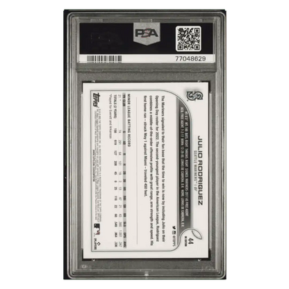 Julio Rodriguez PSA 10 2022 Topps UK Edition Rookie RC Card #44
