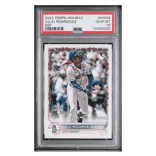 Julio Rodriguez PSA 10 2022 Topps Holiday Rookie RC SSP Card #HW44