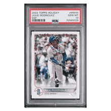 Julio Rodriguez PSA 10 2022 Topps Holiday Rookie RC SSP Card #HW44