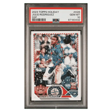 Julio Rodriguez PSA 10 2023 Topps Holiday Rookie RC SSP Card #H26