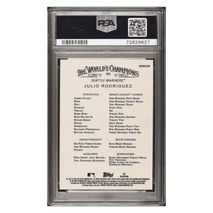 Julio Rodriguez PSA 10 2022 Topps Allen & Ginter Chrome Refractor Card #269