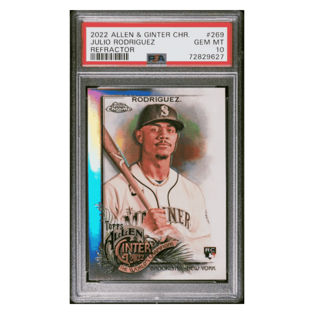 Julio Rodriguez PSA 10 2022 Topps Allen & Ginter Chrome Refractor Card #269
