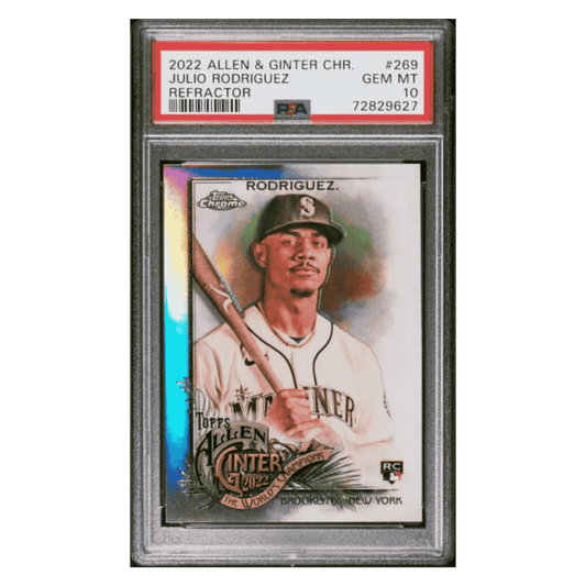 Julio Rodriguez PSA 10 2022 Topps Allen & Ginter Chrome Refractor Card #269