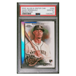 Julio Rodriguez PSA 10 2022 Topps Allen & Ginter Chrome Refractor Card #269