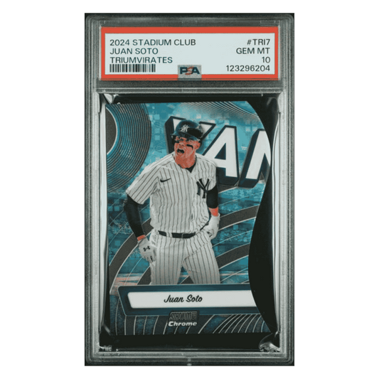 Juan Soto PSA 10 2024 Topps Stadium Club Triumvirates Card #TRI7
