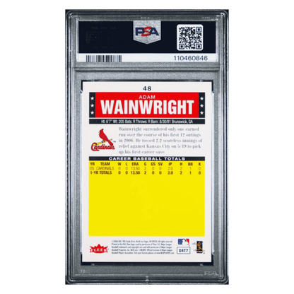 Adam Wainwright PSA 10 2006 Fleer Traditions Rookie RC Card #48
