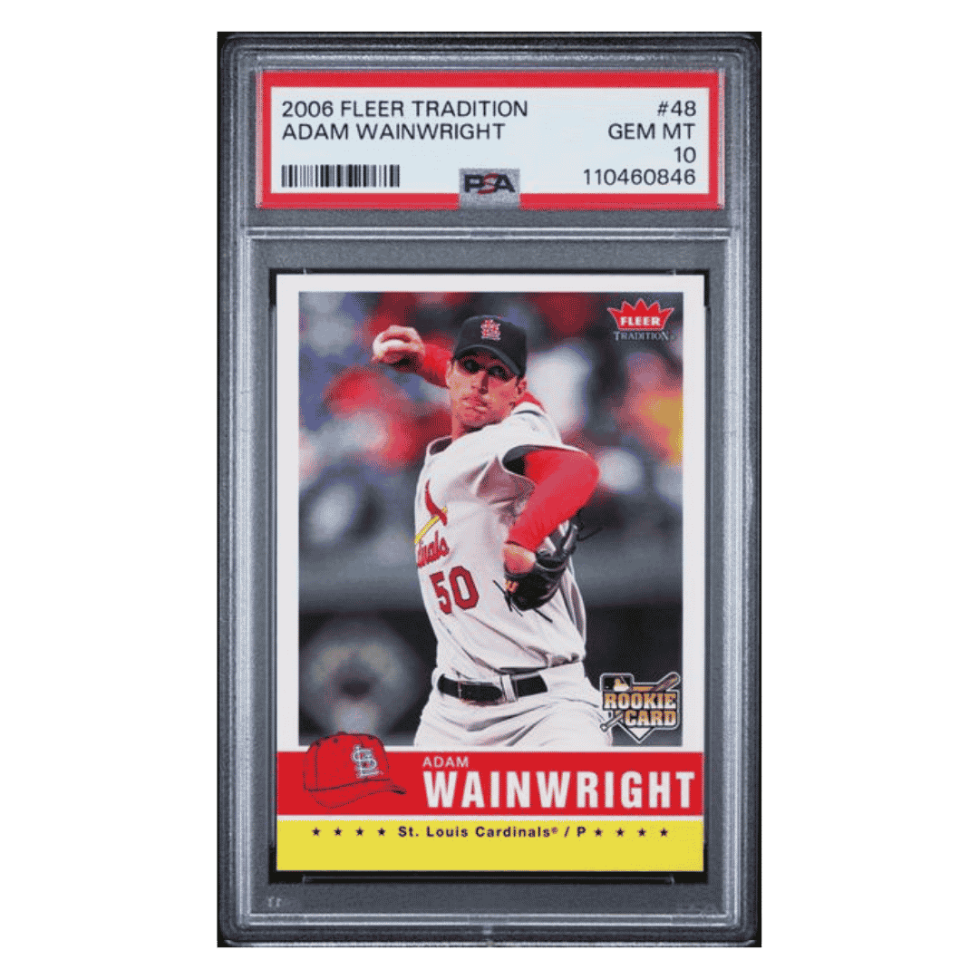 Adam Wainwright PSA 10 2006 Fleer Traditions Rookie RC Card #48