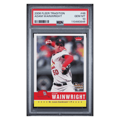 Adam Wainwright PSA 10 2006 Fleer Traditions Rookie RC Card #48