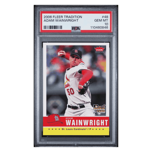 Adam Wainwright PSA 10 2006 Fleer Traditions Rookie RC Card #48
