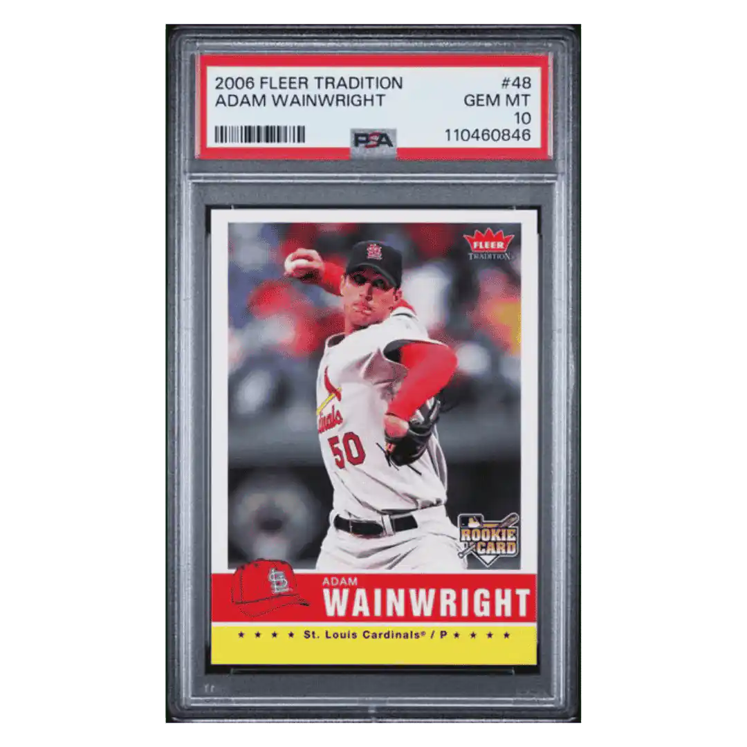 Adam Wainwright PSA 10 2006 Fleer Traditions Rookie RC Card #48
