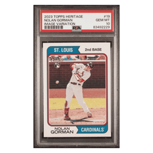 Nolan Gorman PSA 10 2023 Topps Heritage Image Variation Rookie RC Card #19