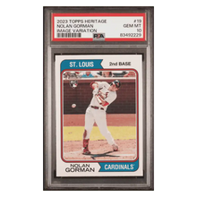 Nolan Gorman PSA 10 2023 Topps Heritage Image Variation Rookie RC Card #19
