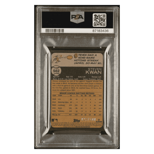 Steven Kwan PSA 10 2022 Topps Heritage Mini Rookie RC Card #562