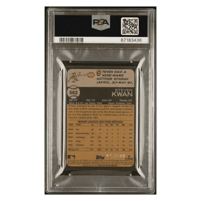Steven Kwan PSA 10 2022 Topps Heritage Mini Rookie RC Card #562