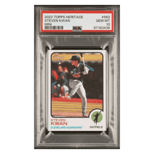 Steven Kwan PSA 10 2022 Topps Heritage Mini Rookie RC Card #562