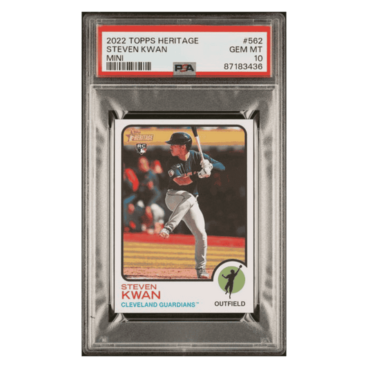 Steven Kwan PSA 10 2022 Topps Heritage Mini Rookie RC Card #562
