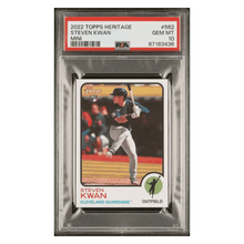 Steven Kwan PSA 10 2022 Topps Heritage Mini Rookie RC Card #562