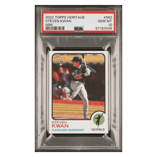 Steven Kwan PSA 10 2022 Topps Heritage Mini Rookie RC Card #562