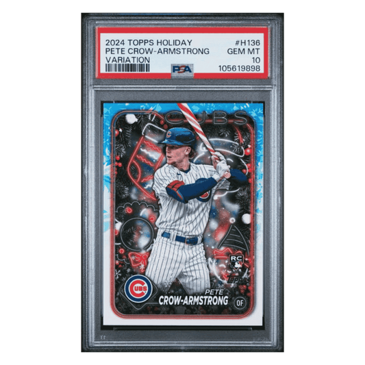 Pete Crow-Armstrong PSA 10 2024 Topps Holiday Variation Rookie RC Card #H136