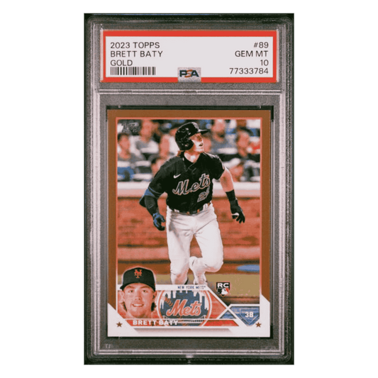 Brett Baty PSA 10 2023 Topps Gold Rookie RC #2023 Card #89