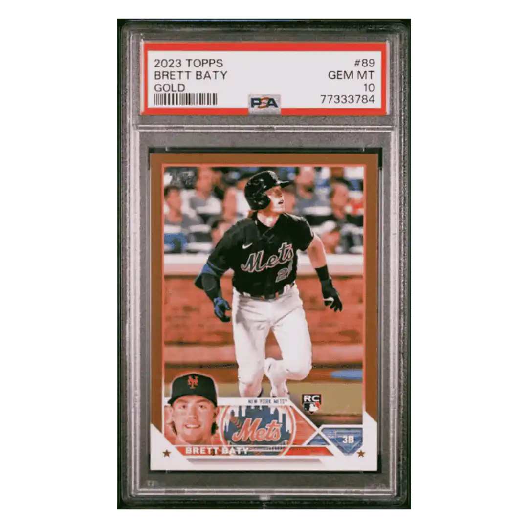 Brett Baty PSA 10 2023 Topps Gold Rookie RC #2023 Card #89