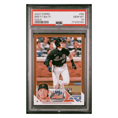 Brett Baty PSA 10 2023 Topps Gold Rookie RC #2023 Card #89
