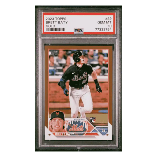 Brett Baty PSA 10 2023 Topps Gold Rookie RC #2023 Card #89