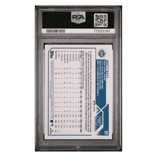 Brett Baty PSA 10 2023 Topps Gold Rookie RC #2023 Card #89