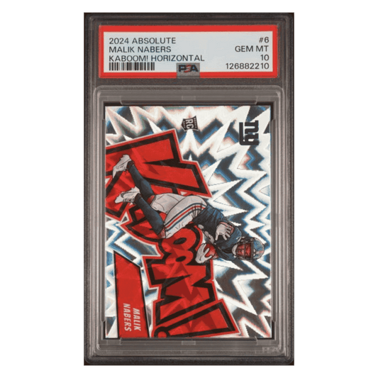 Malik Nabers PSA 10 2024 Panini Absolute Kaboom! Horizontal Rookie RC Card #6