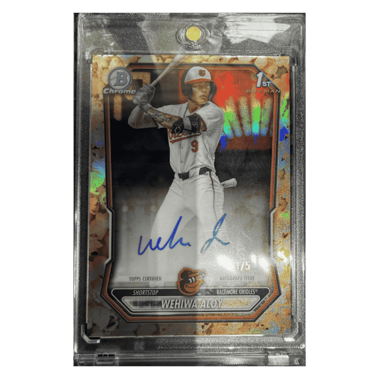 Wehiwa Aloy 2026 Bowman Chrome 1st Autograph Popcorn Refractor SP #1/ 5 Card #CPA-WA