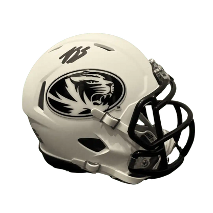 Luther Burden III Missouri Tigers Autographed Matte White Mini Speed Helmet - Beckett COA